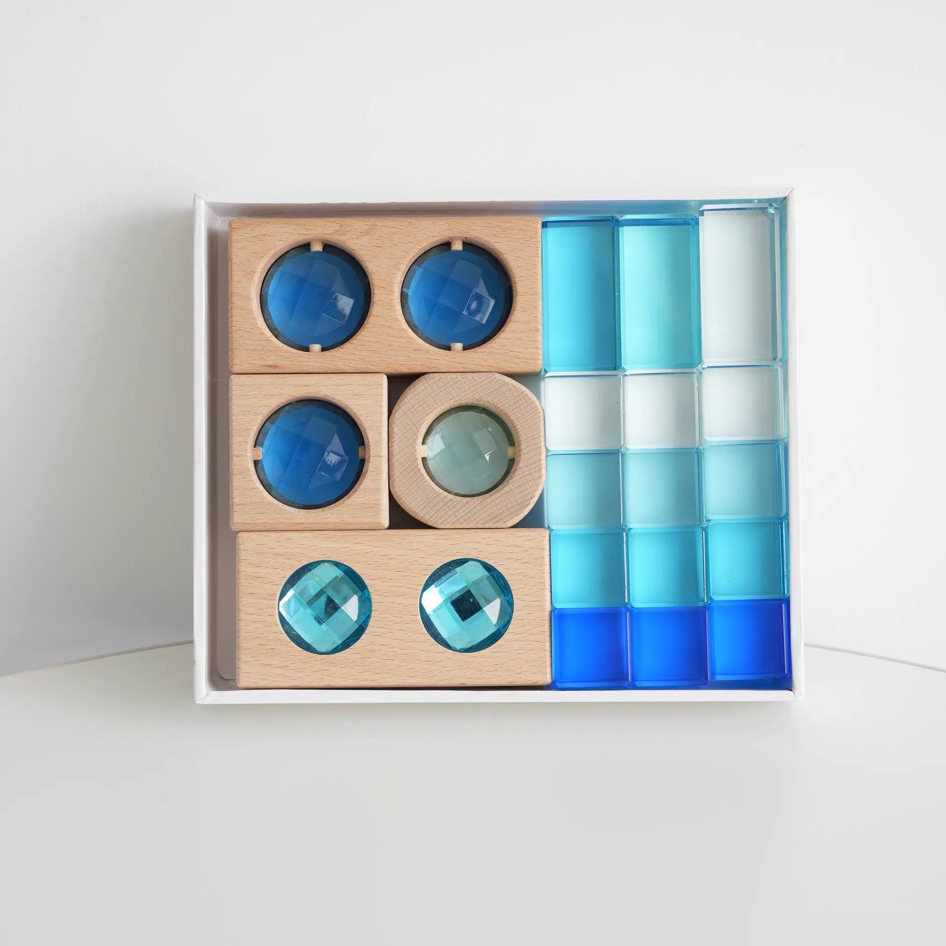 Bearhug Acrylic Crystal Rainbow Blocks: An Introduction High transparency blue combination